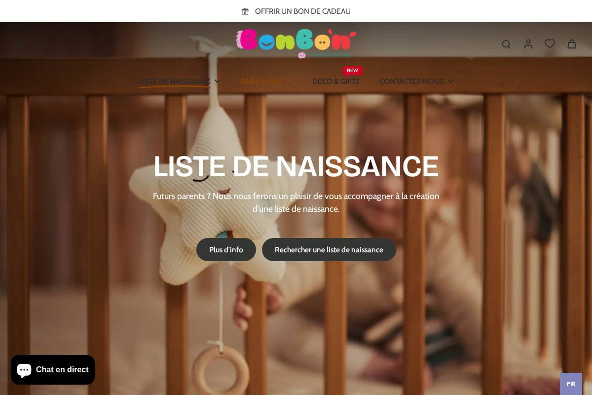 bonbon-conceptstore.com homepage screenshot