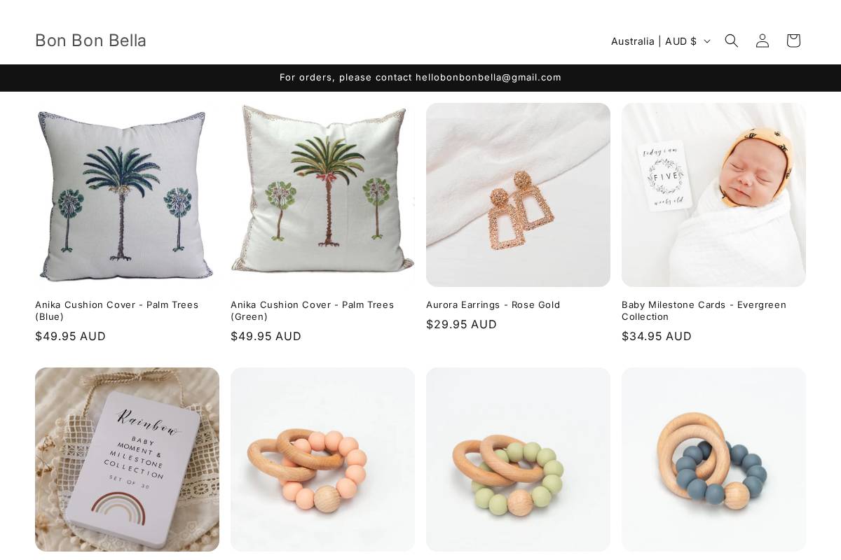 bonbonbella.com.au homepage screenshot