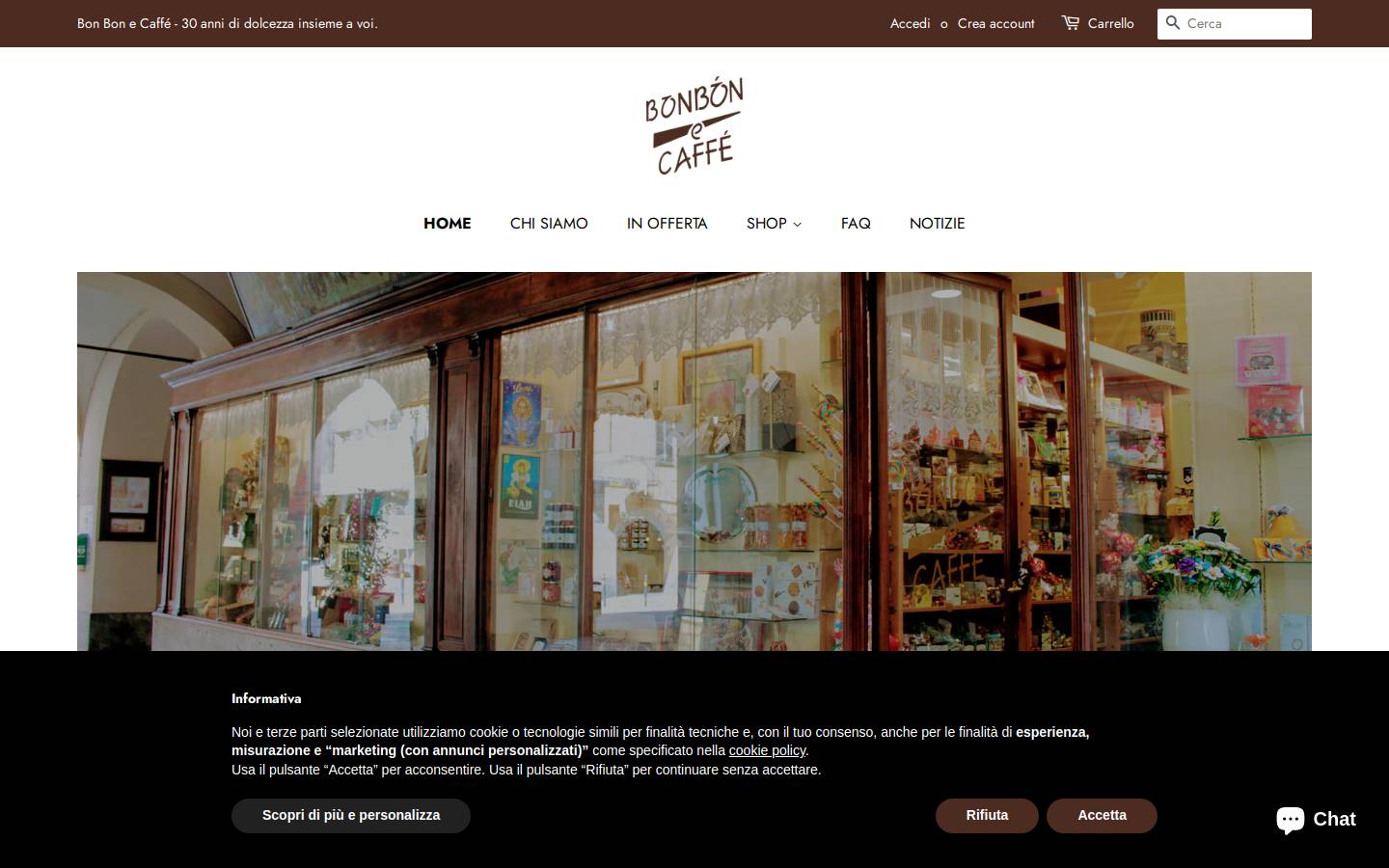 bonbonecaffe.com homepage screenshot