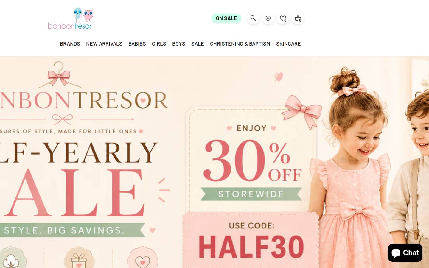 bonbontresor.com.au homepage screenshot