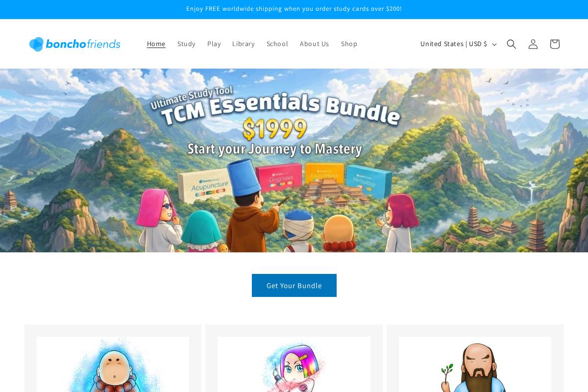 bonchofriends.com homepage screenshot