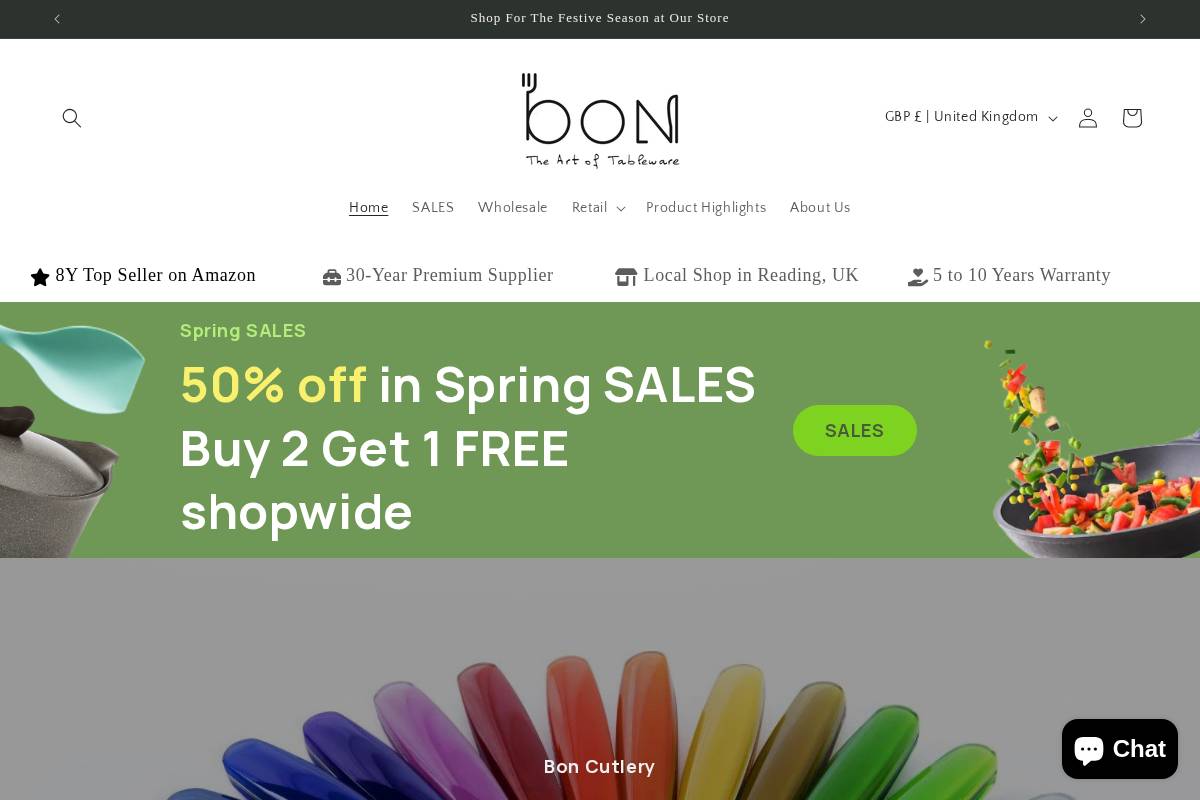 boncutlery.com homepage screenshot