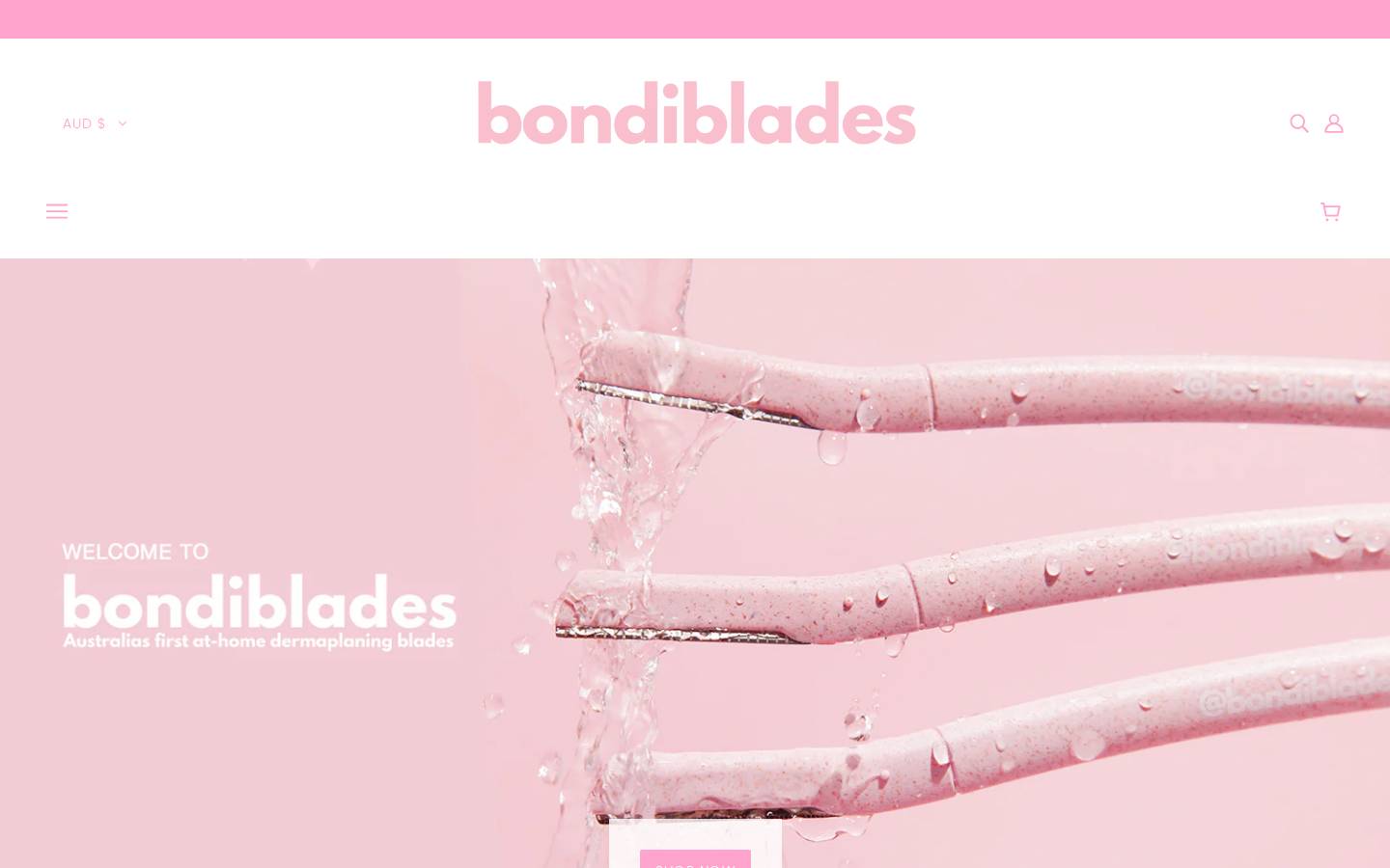 bondi-blades.com homepage screenshot