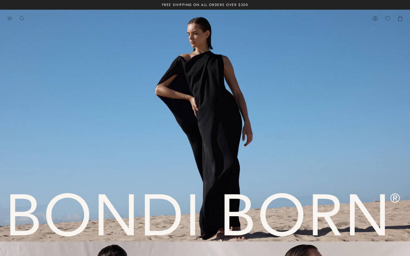 bondiborn.com homepage screenshot