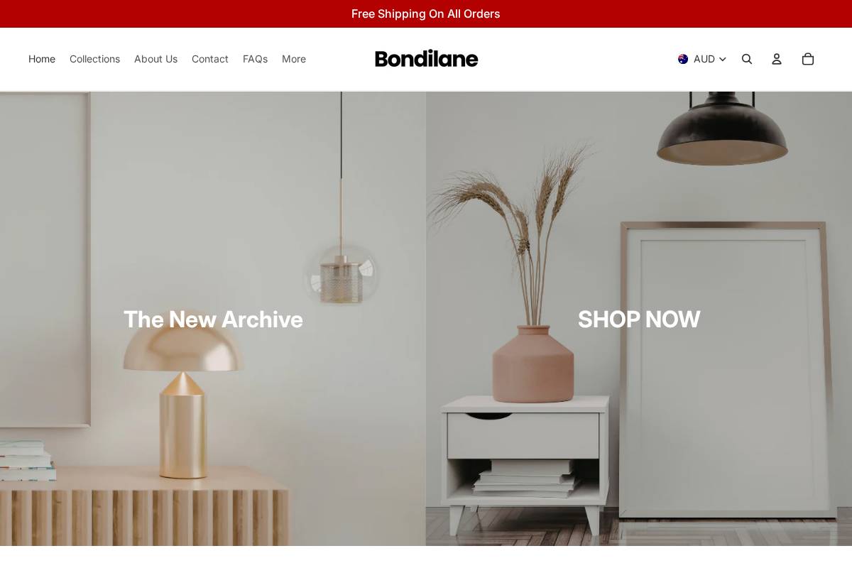 Bondilane homepage screenshot