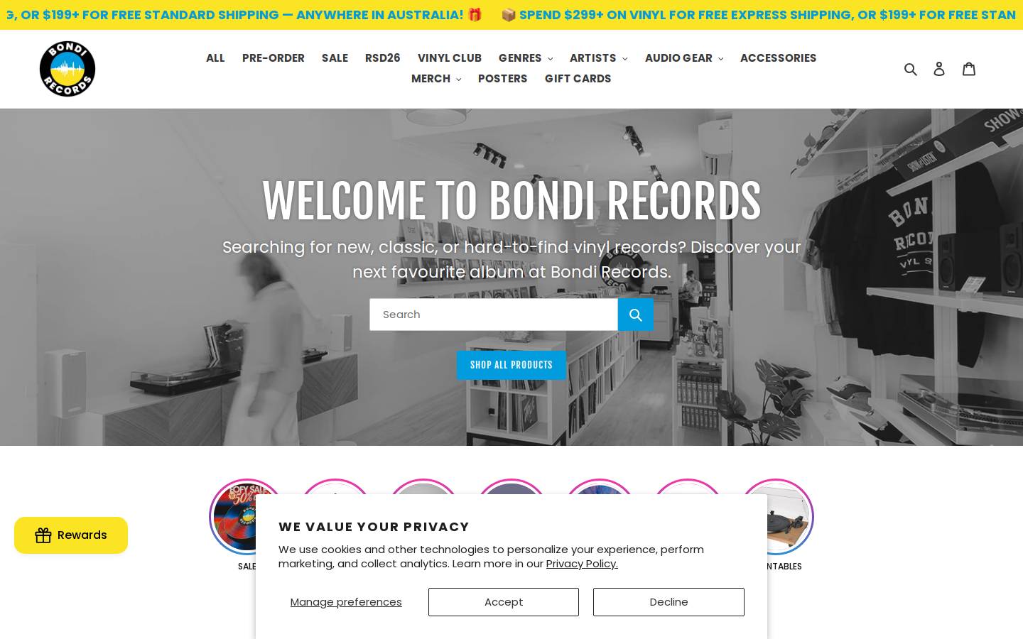 bondirecords.com homepage screenshot