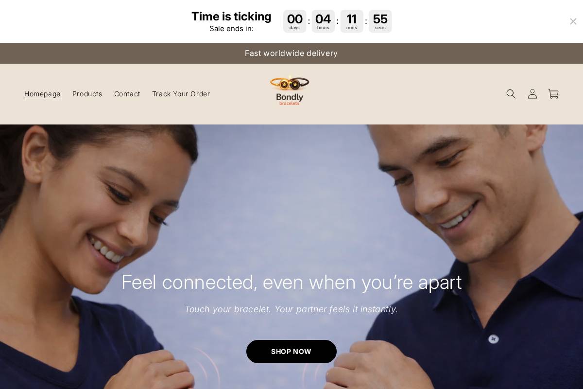 bondlybracelet.com homepage screenshot