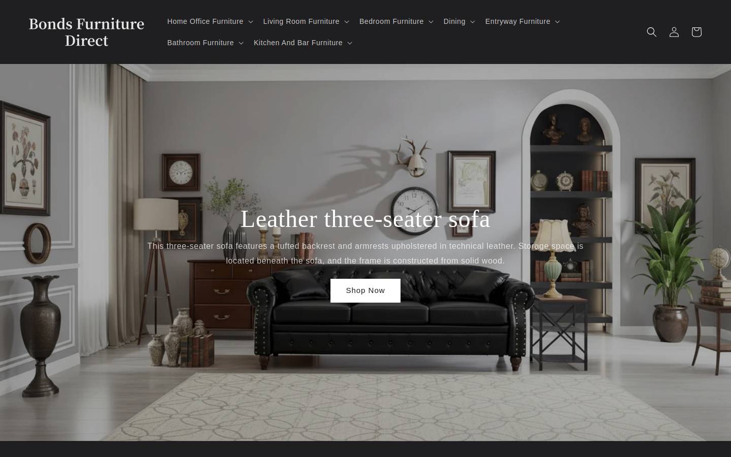 bondsfurnituredirect.com homepage screenshot
