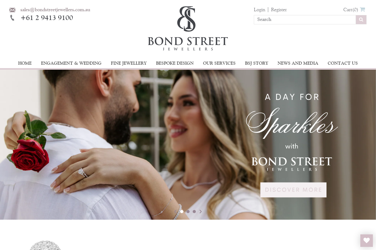 Bond Street Jewellers Pty Ltd homepage screenshot