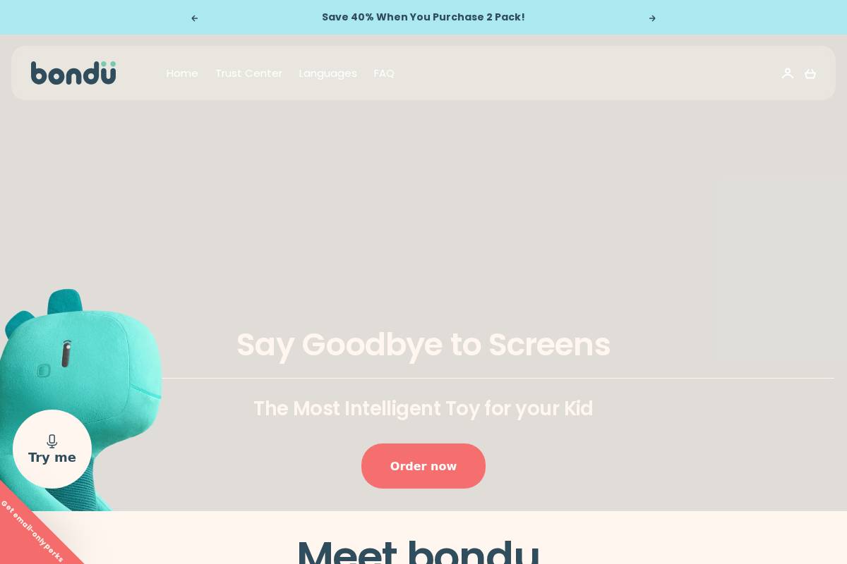 bondu.com homepage screenshot
