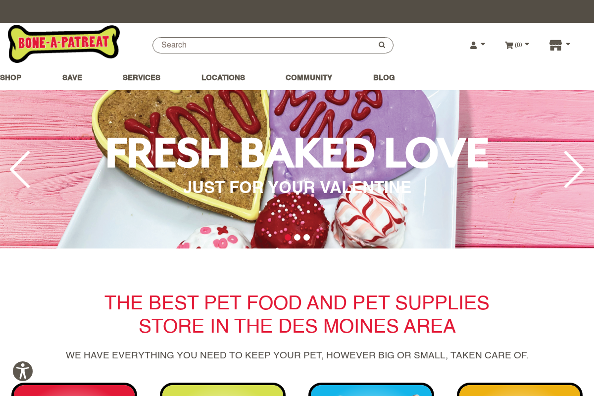 boneapatreat.com homepage screenshot