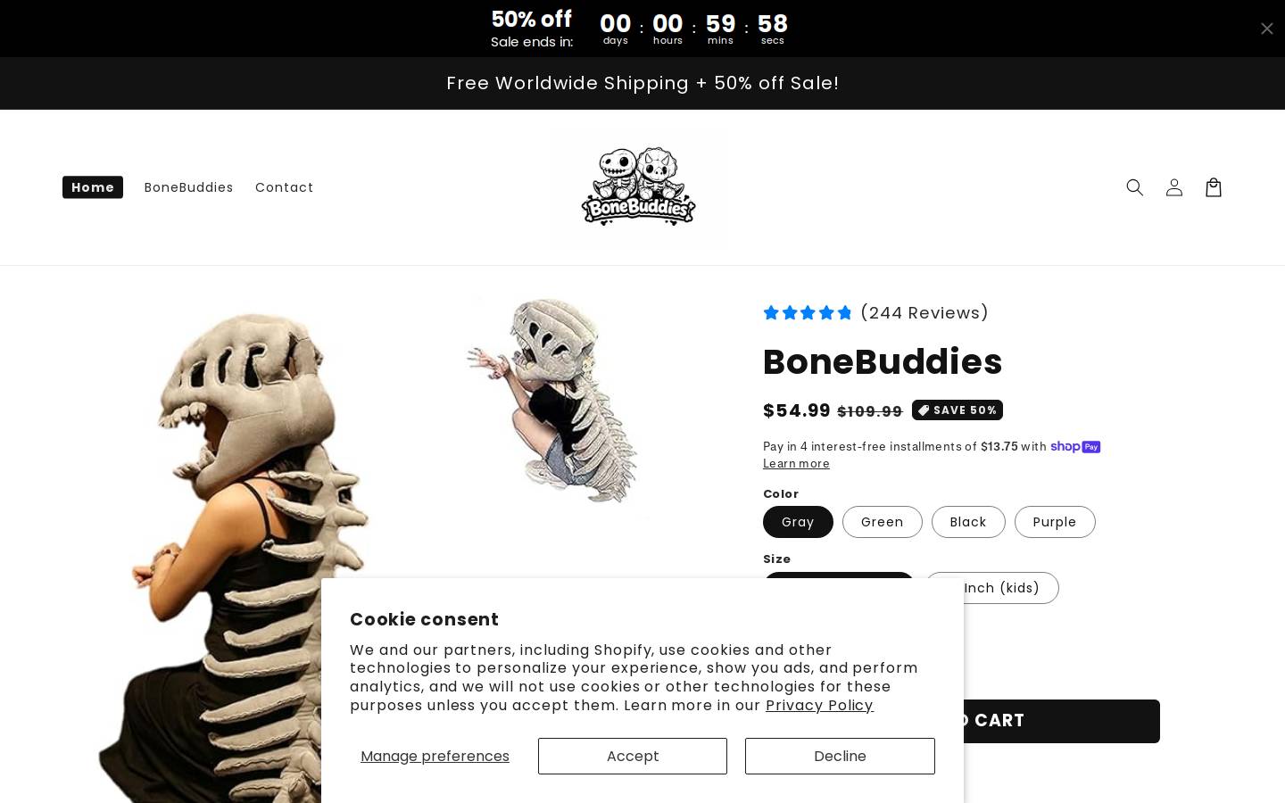 bonebuddies.store homepage screenshot
