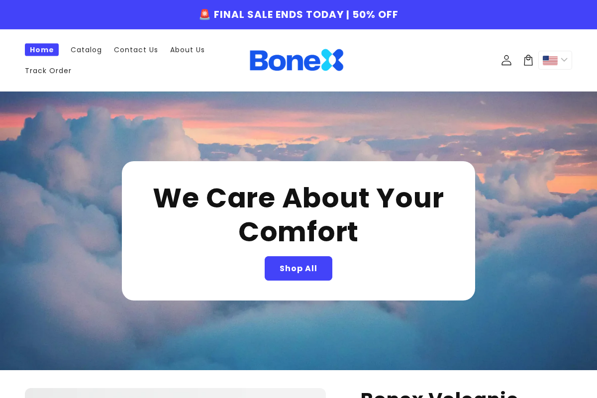 BoneX homepage screenshot