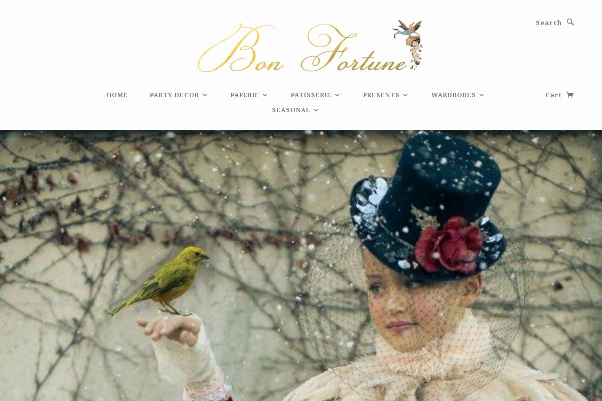 bonfortuneparty.com homepage screenshot