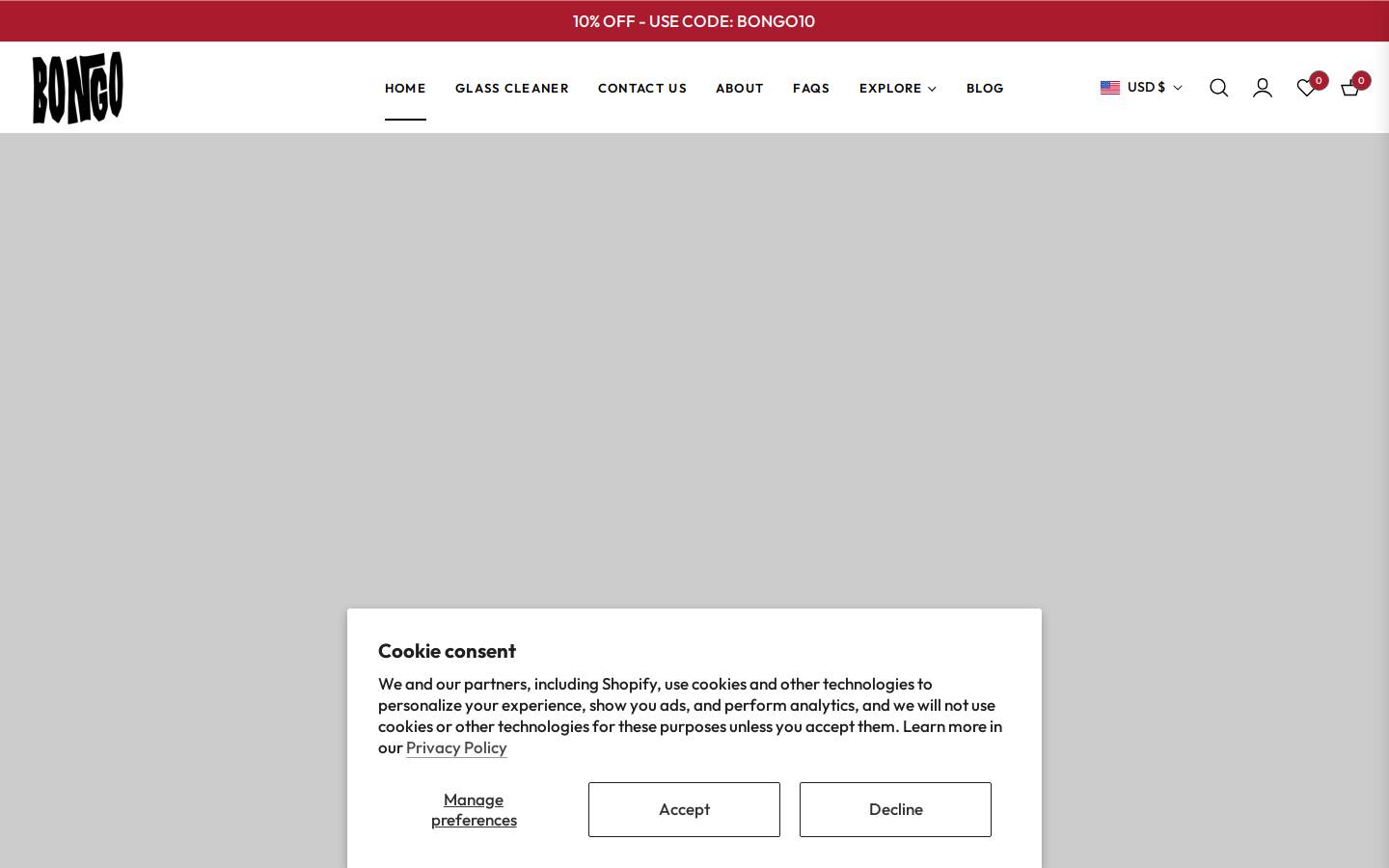bongocleaner.com homepage screenshot