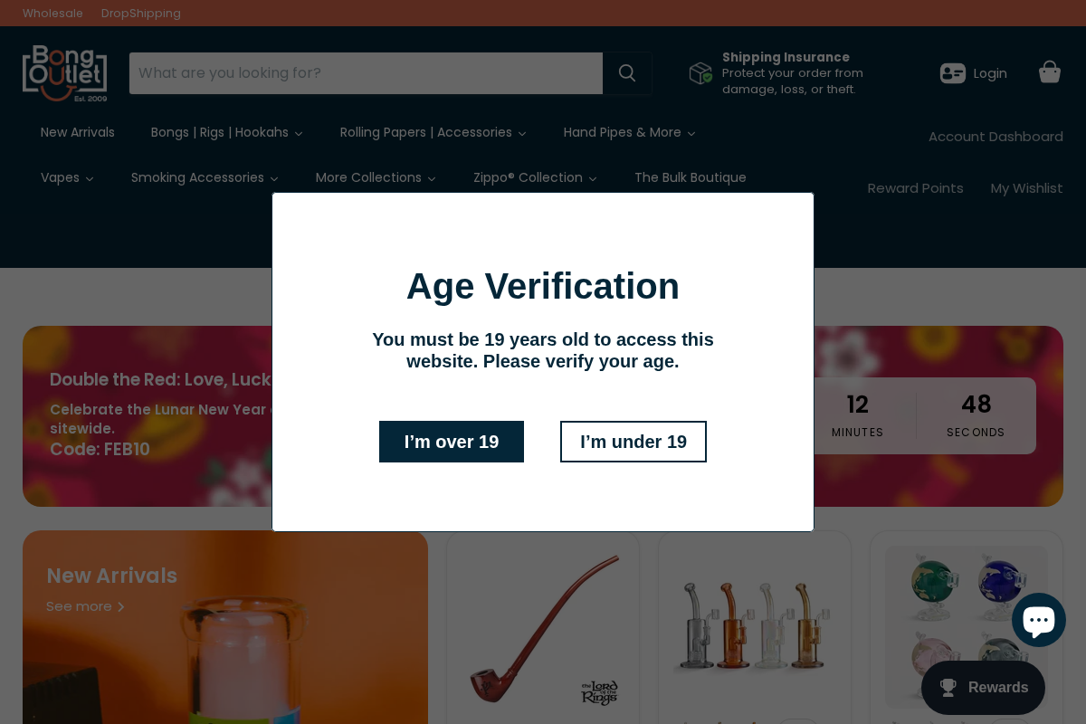 Bong Out homepage screenshot