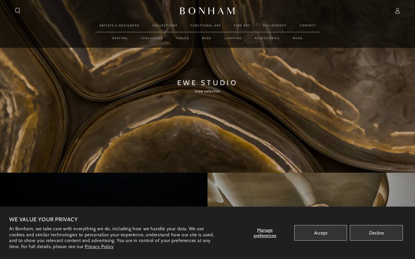bonhamgallery.com homepage screenshot