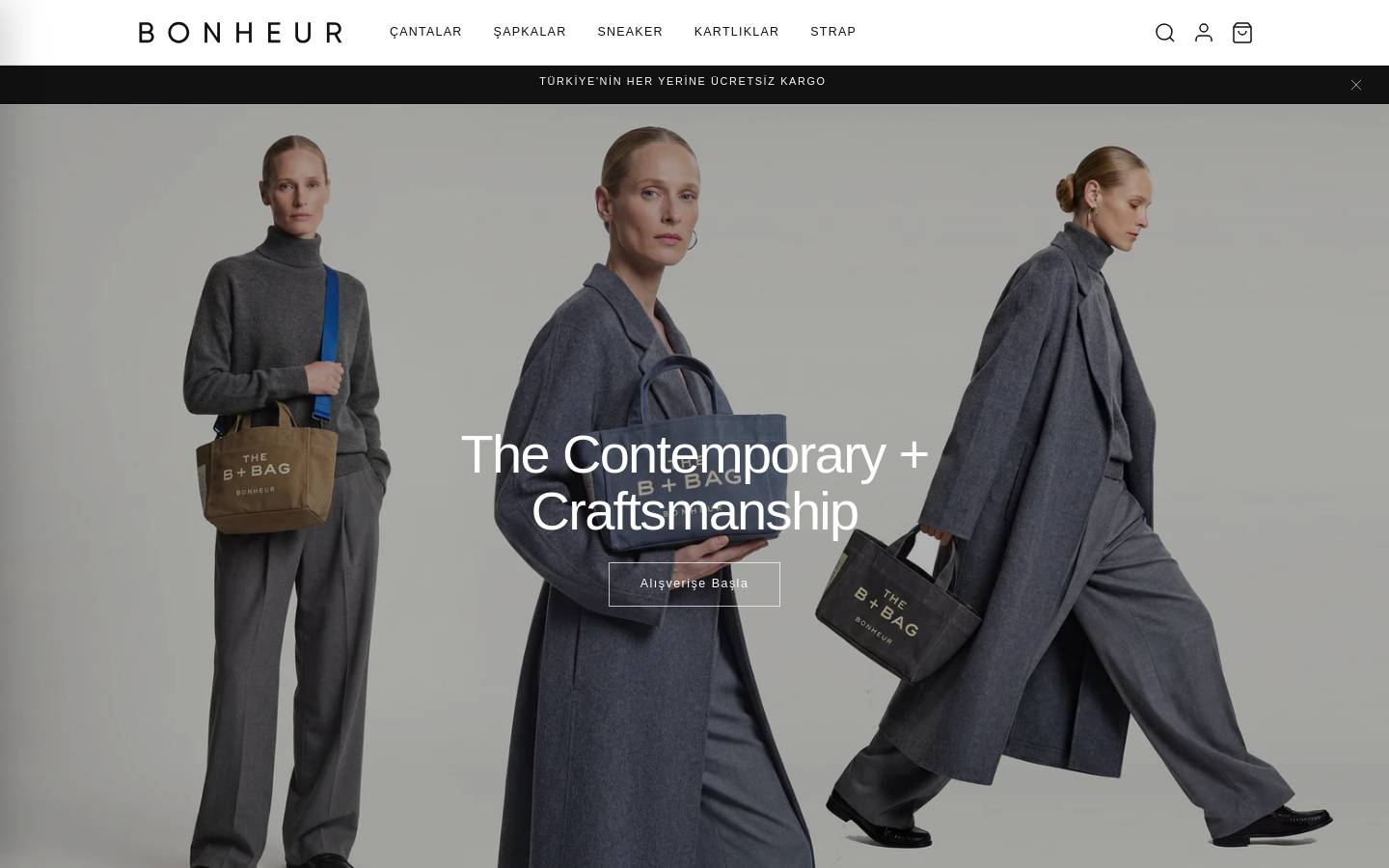 bonheurbag.com homepage screenshot
