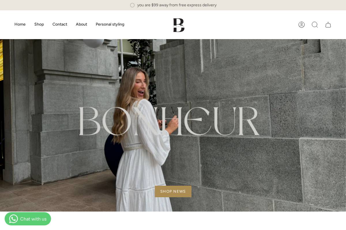 bonheurcopenhagen.sg homepage screenshot