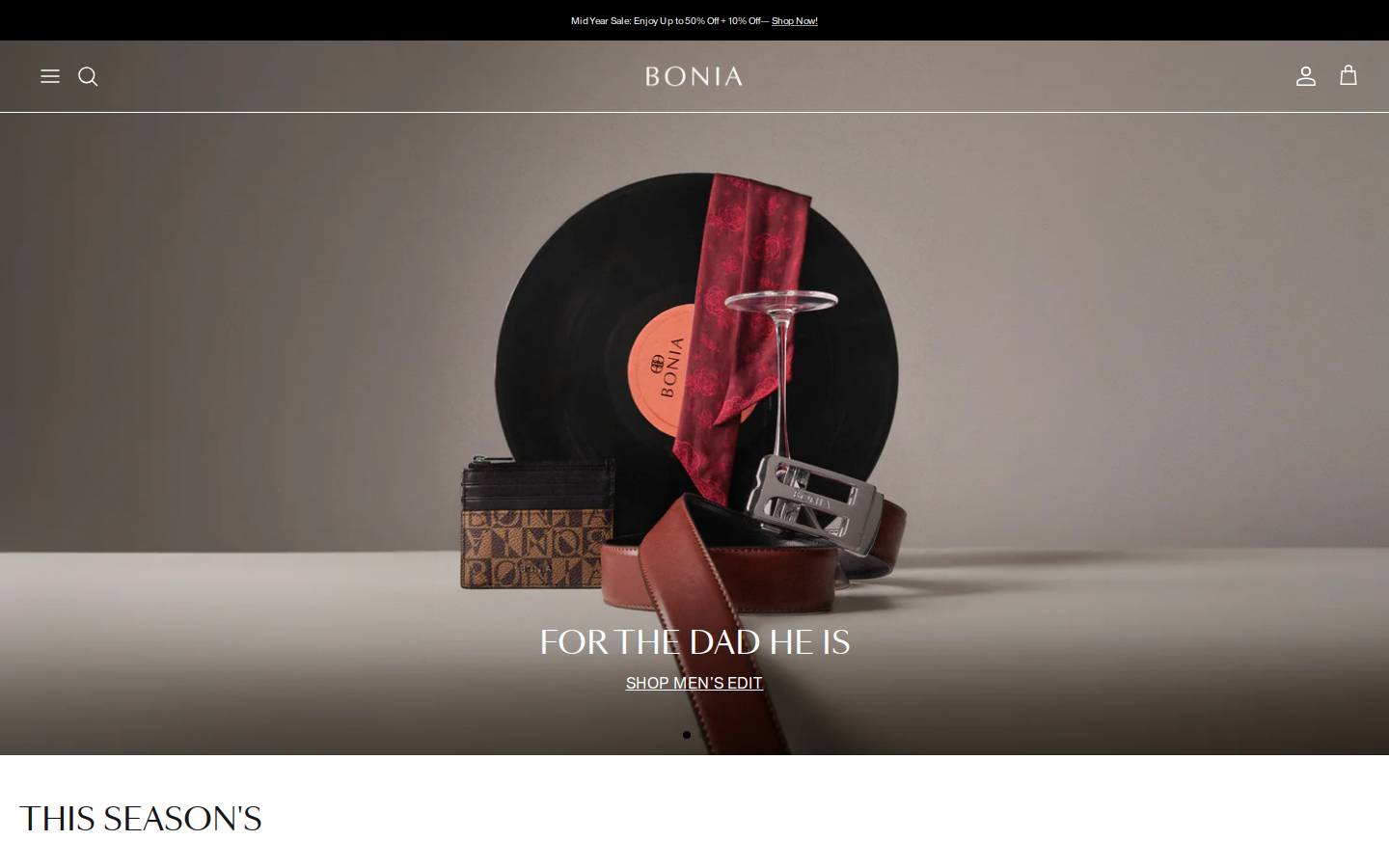 bonia.com.sg homepage screenshot
