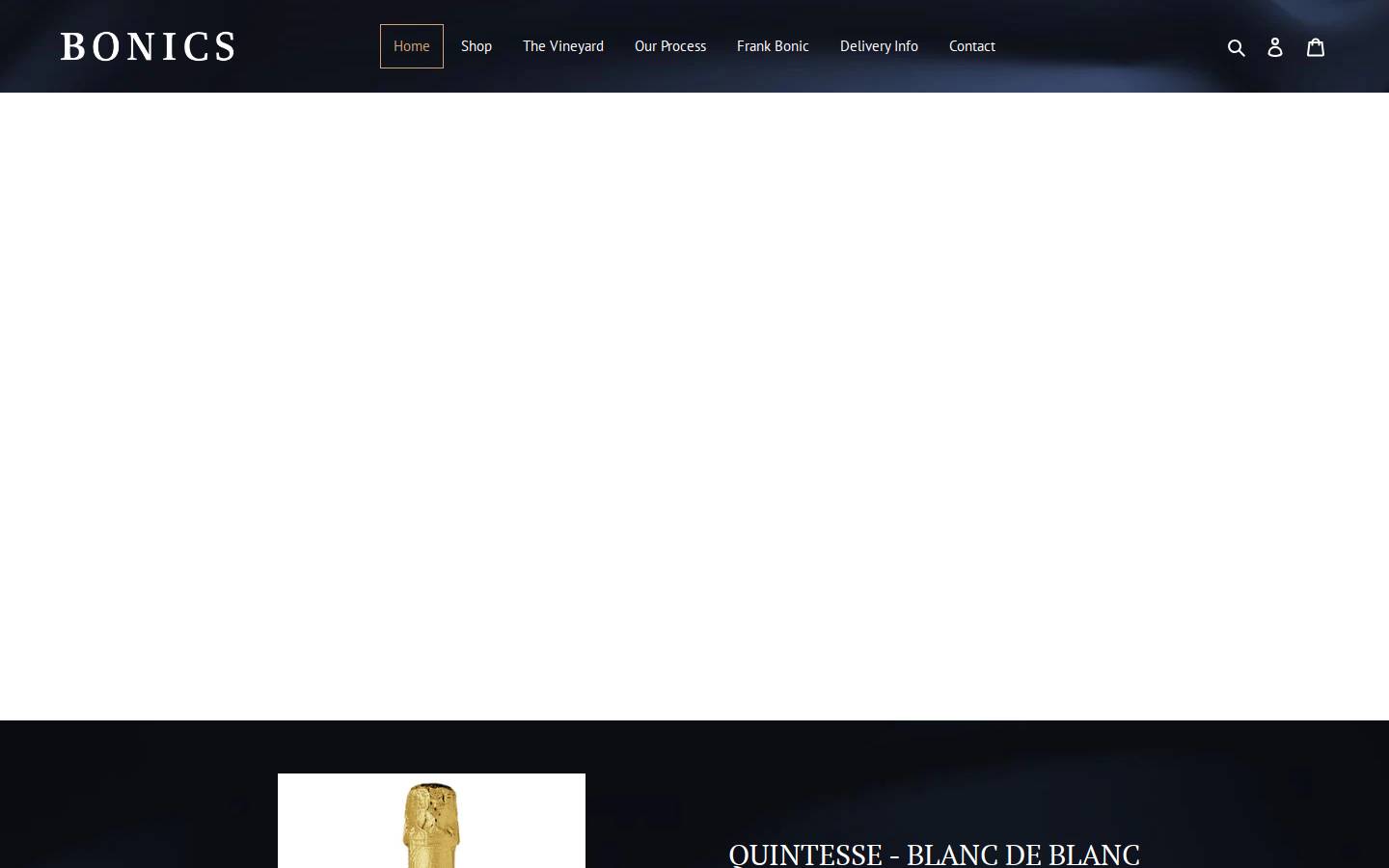 bonicsestate.com homepage screenshot