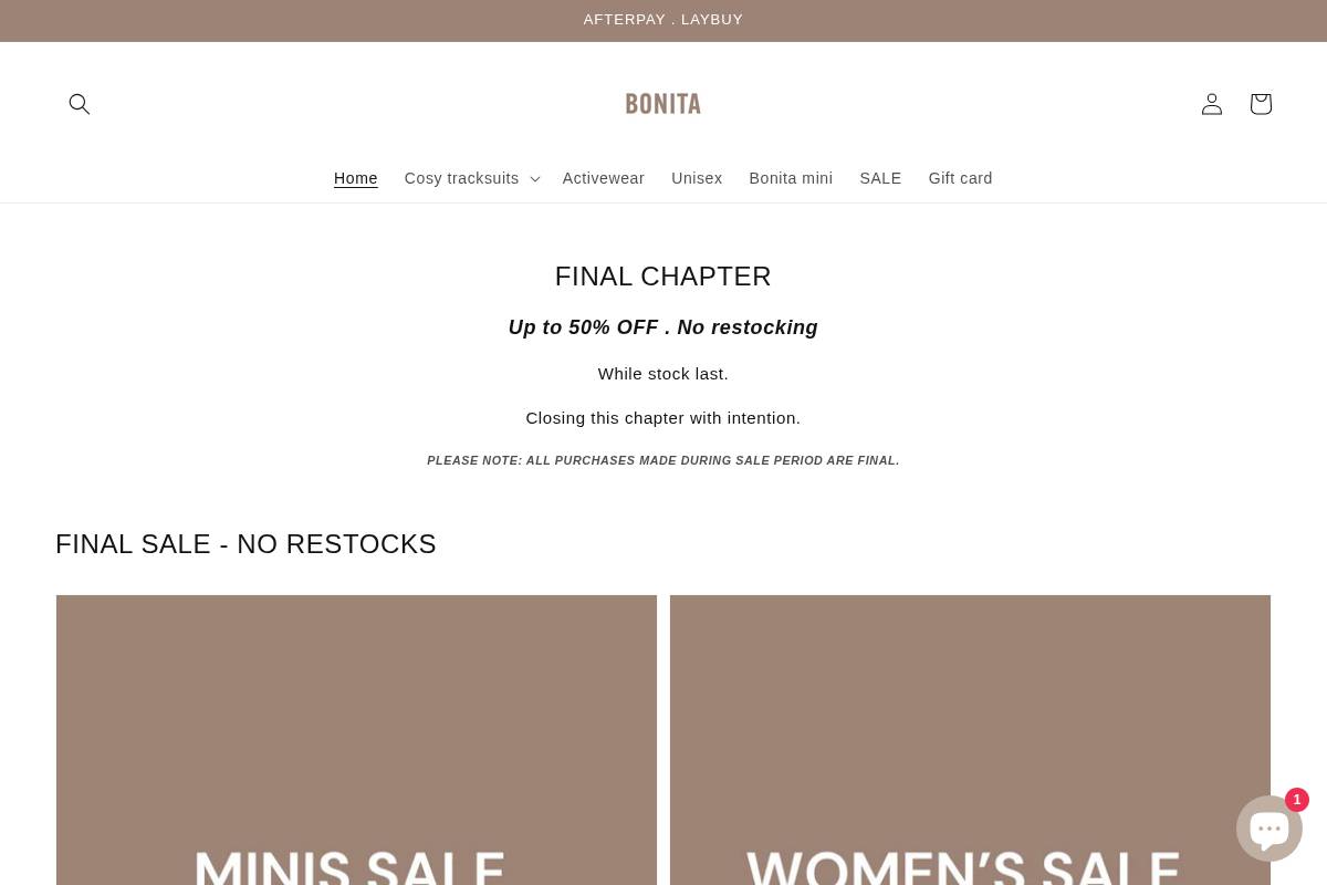 bonitafitwear.com homepage screenshot