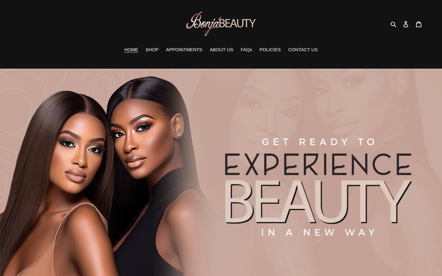 bonjabeauty.com homepage screenshot
