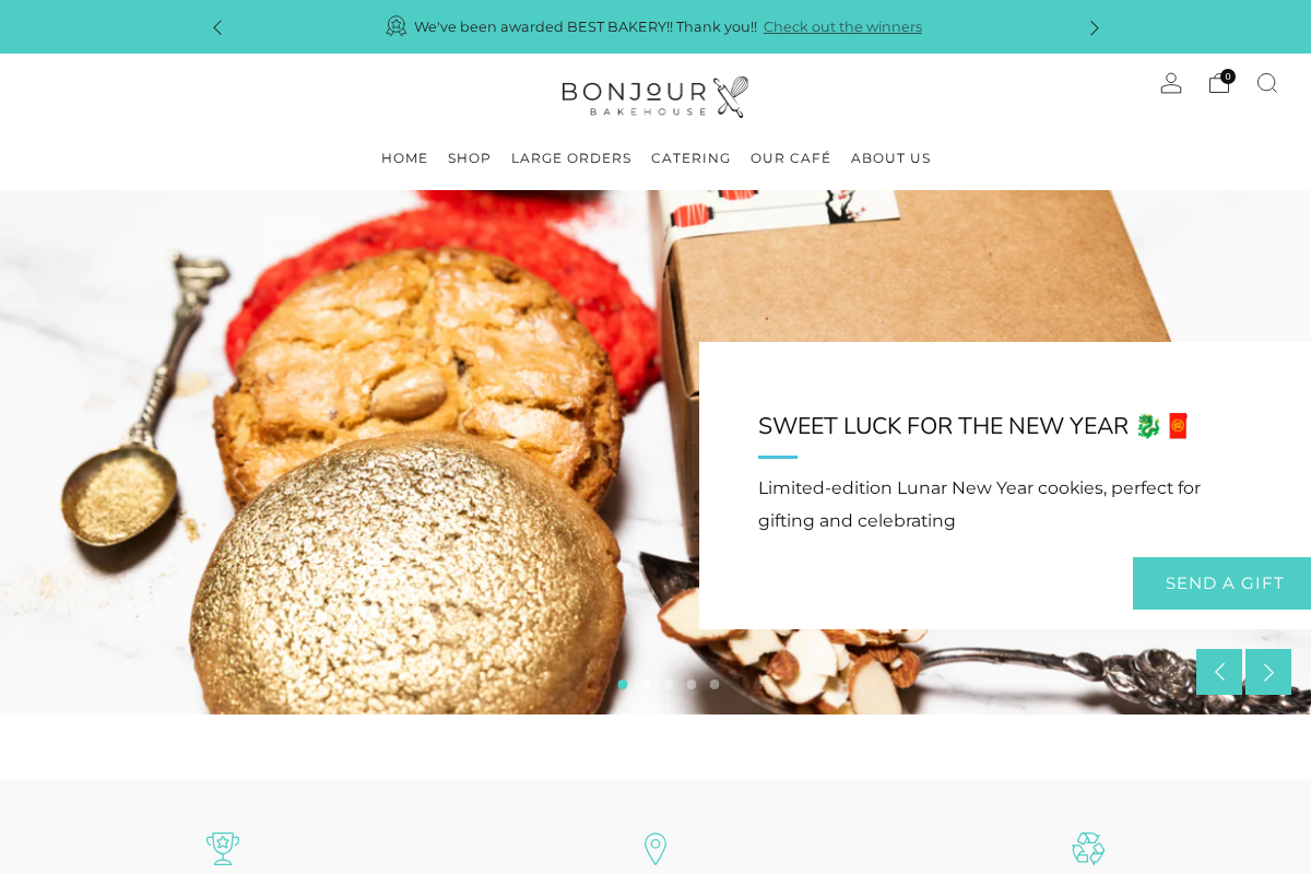 bonjourbakehouse.com homepage screenshot