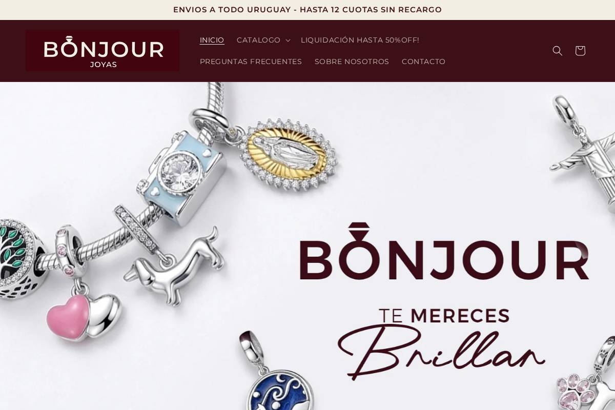 bonjourjoyas.com homepage screenshot