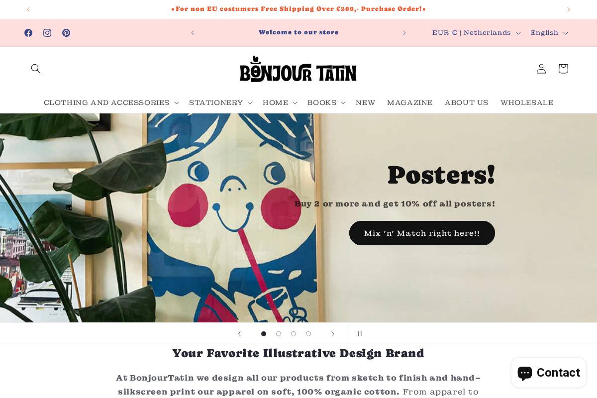 bonjourtatin.com homepage screenshot