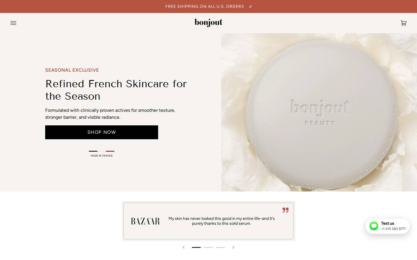 bonjout.com homepage screenshot