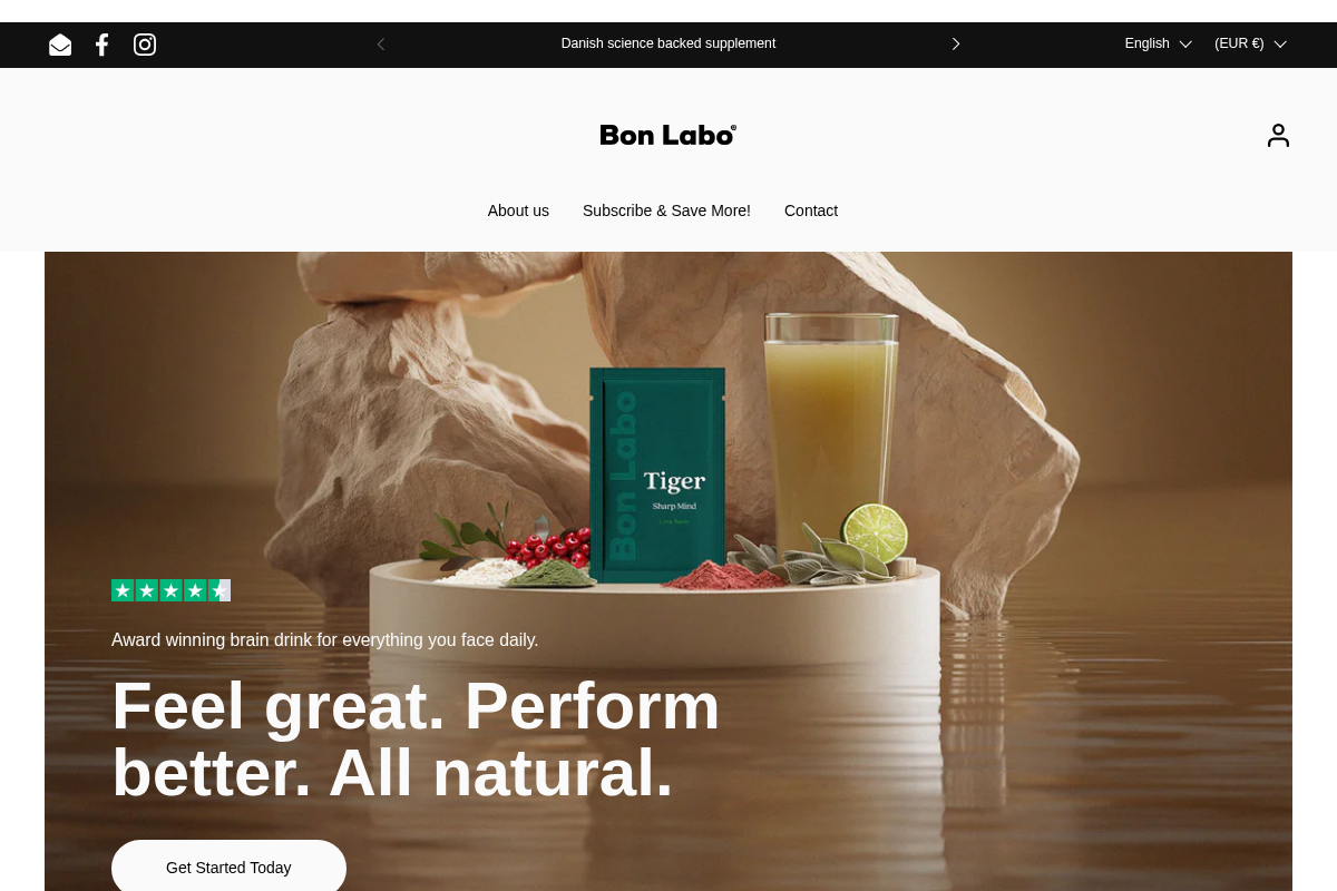 Bon Labo Copenhagen homepage screenshot