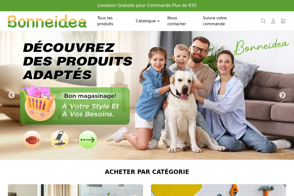 Bonneidea homepage screenshot