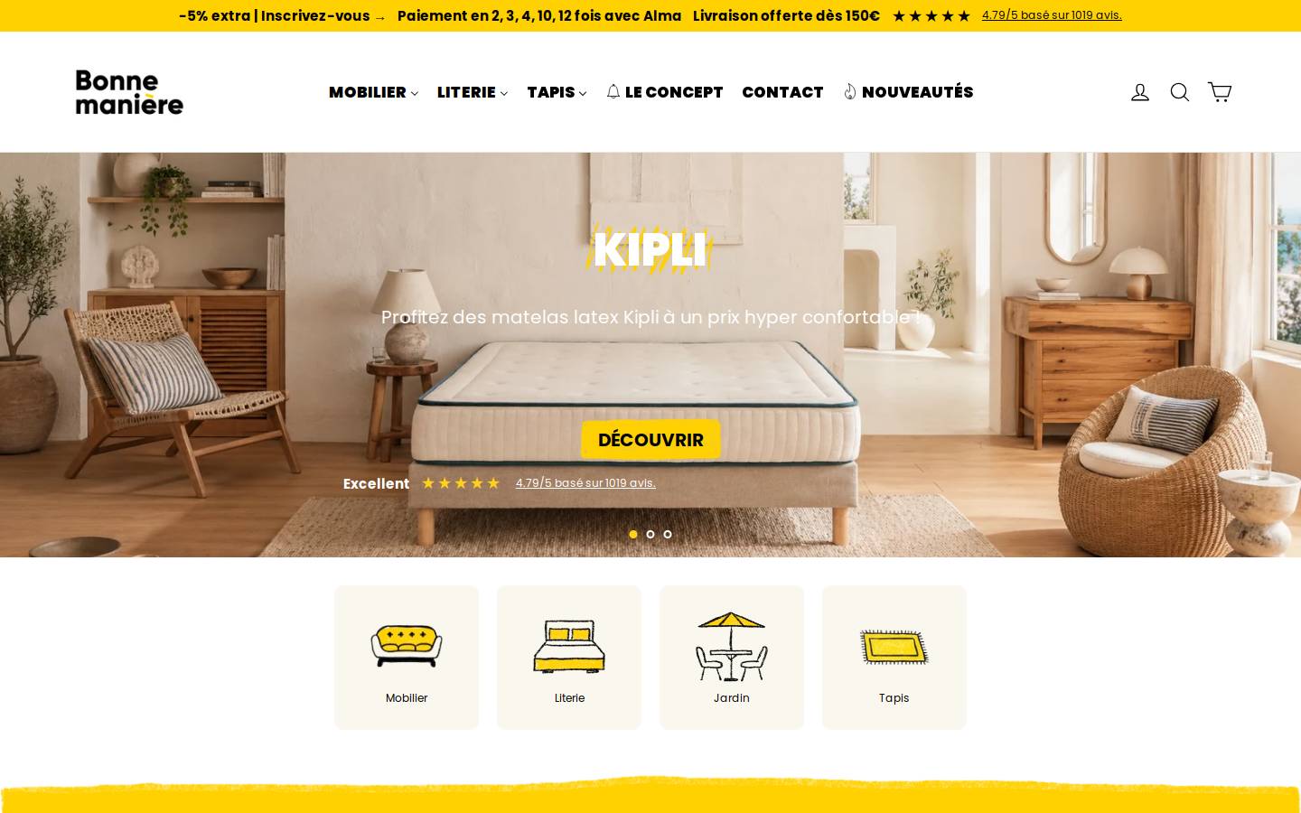 Bonnemaniere homepage screenshot