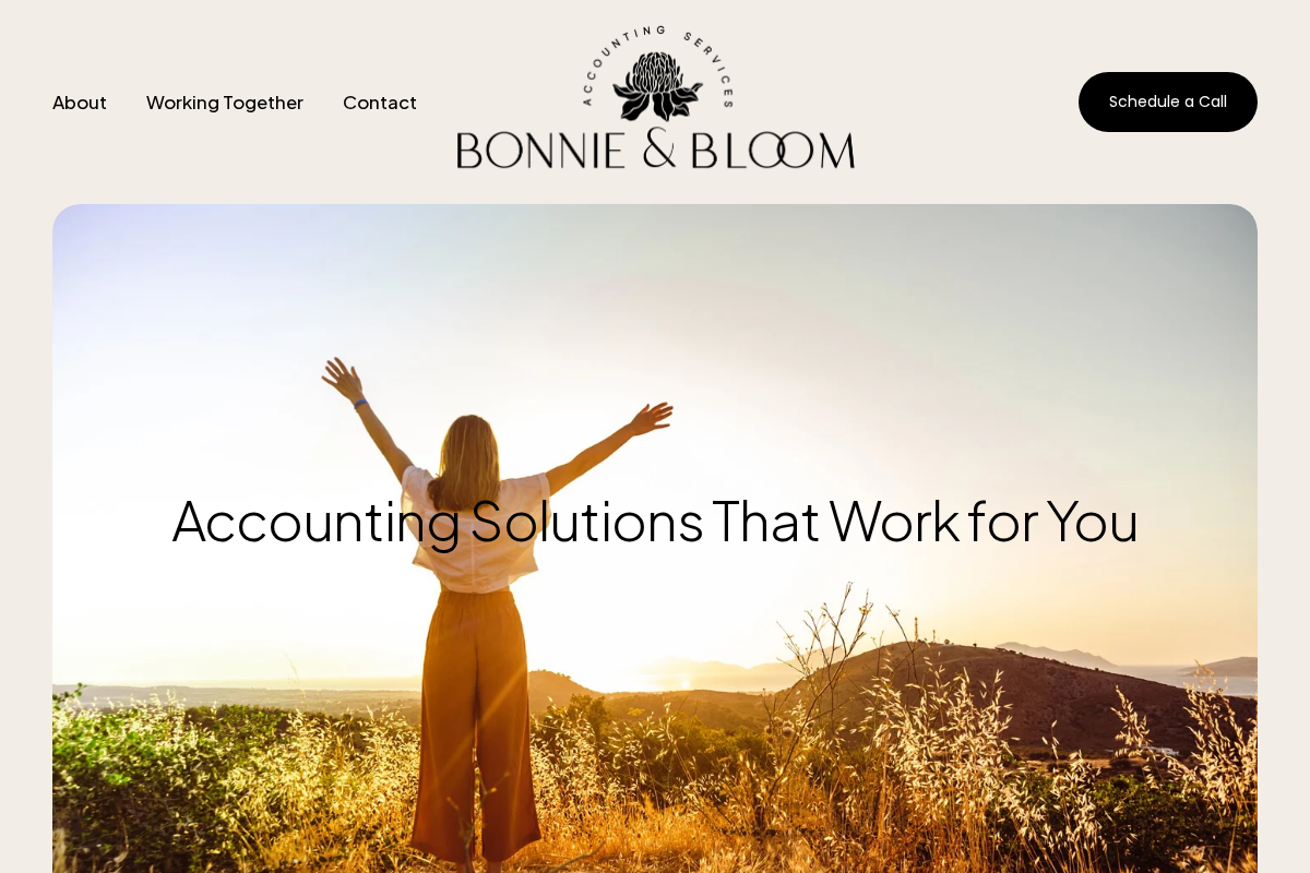 Bonnieandbloom homepage screenshot
