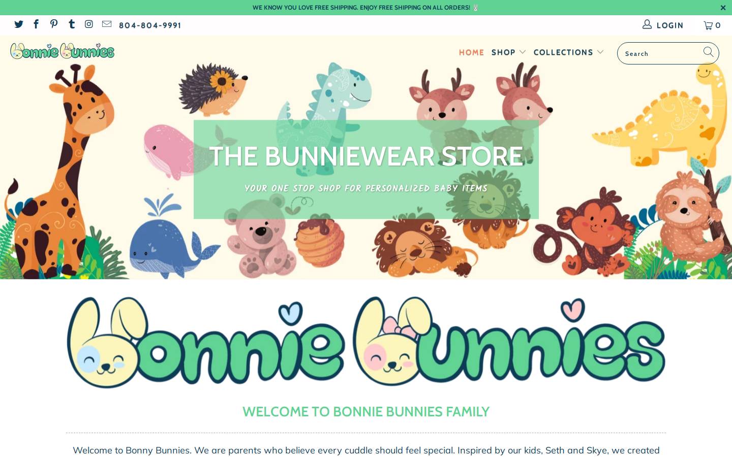 bonniebunnies.com homepage screenshot