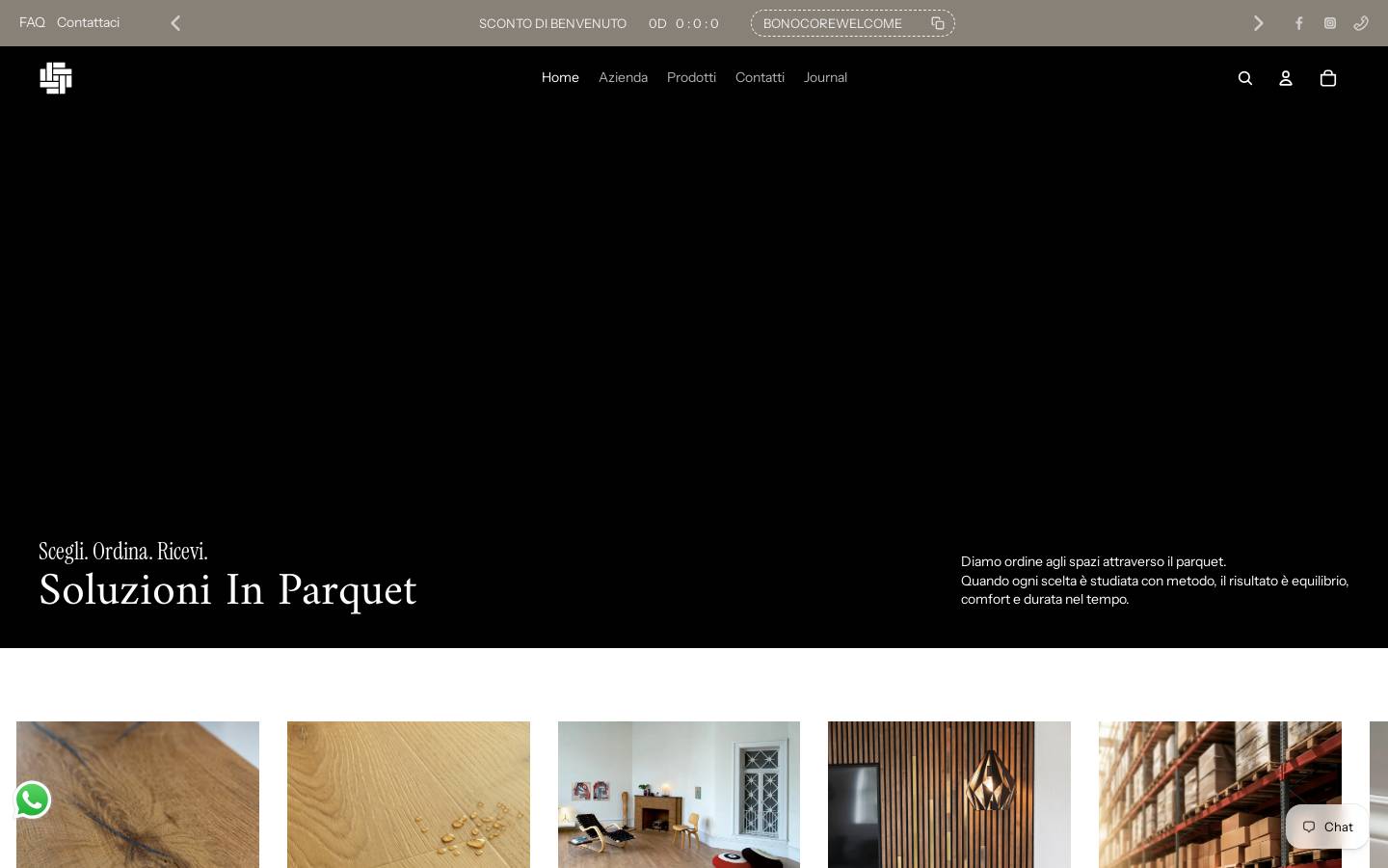 Bonocore Parquet homepage screenshot