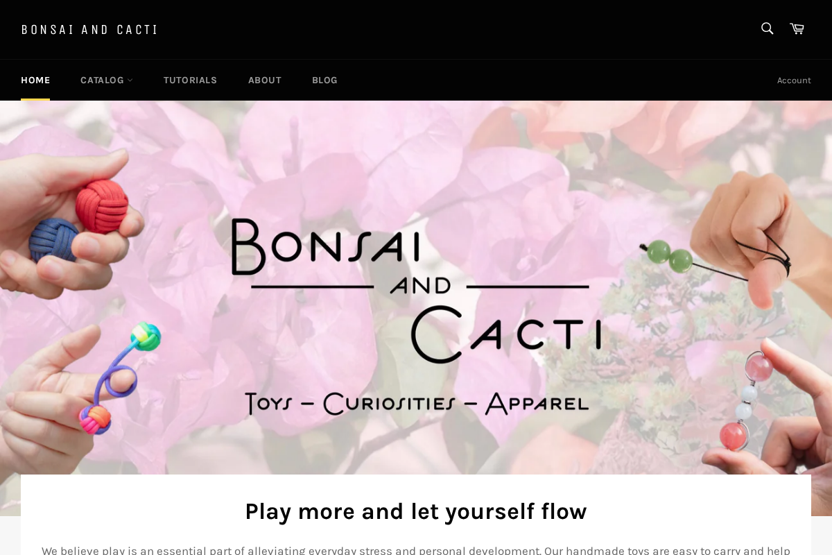 Bonsai and Cacti homepage screenshot