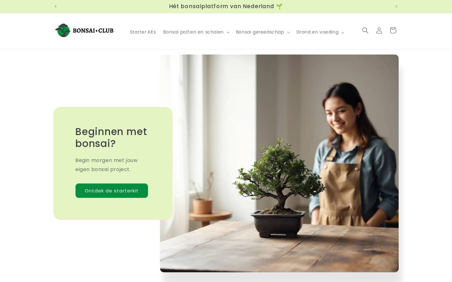 Bonsaiclub homepage screenshot