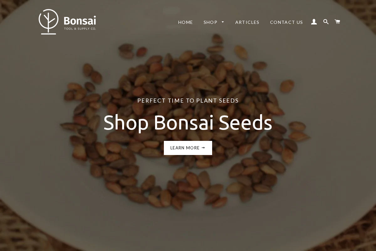 The Bonsai Tool & Supply Company of Canada homepage screenshot