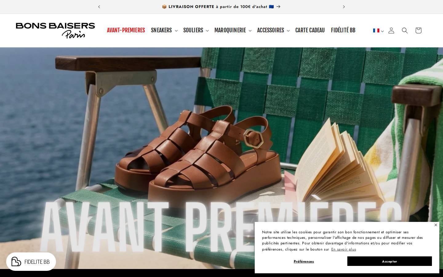 Bons Baisers 💋 homepage screenshot