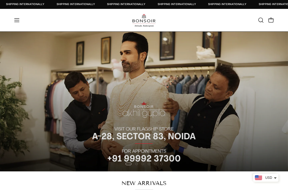 Bonsoir homepage screenshot