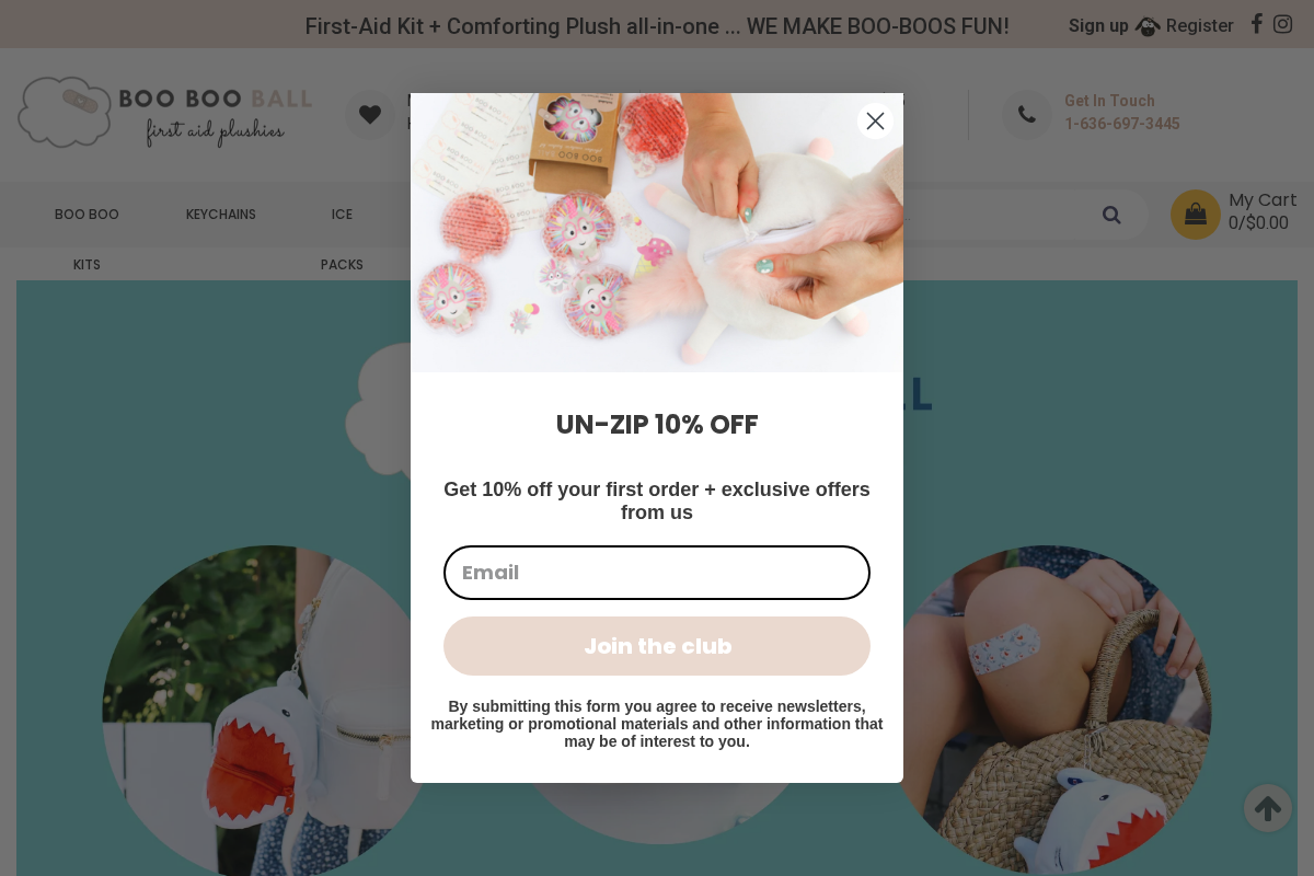 BOO BOO BALL homepage screenshot