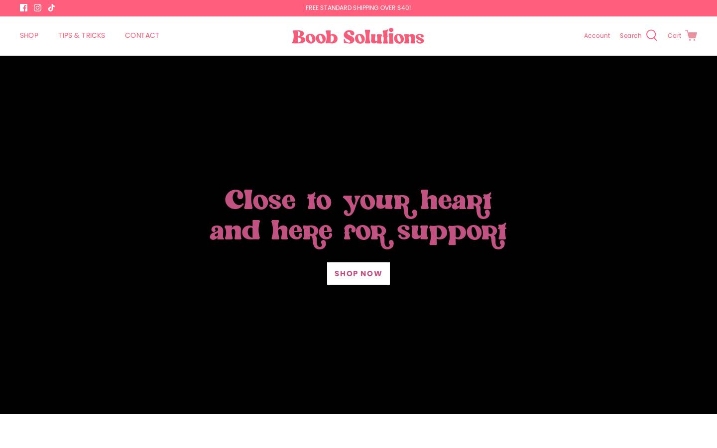 boobsolutions.com.au homepage screenshot
