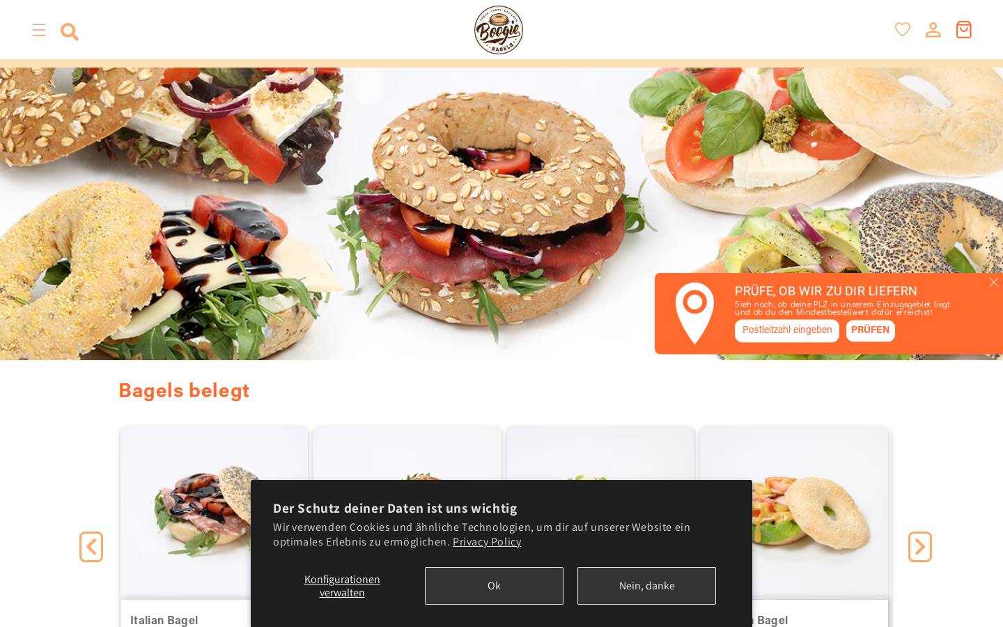 boogie-bagels.de homepage screenshot