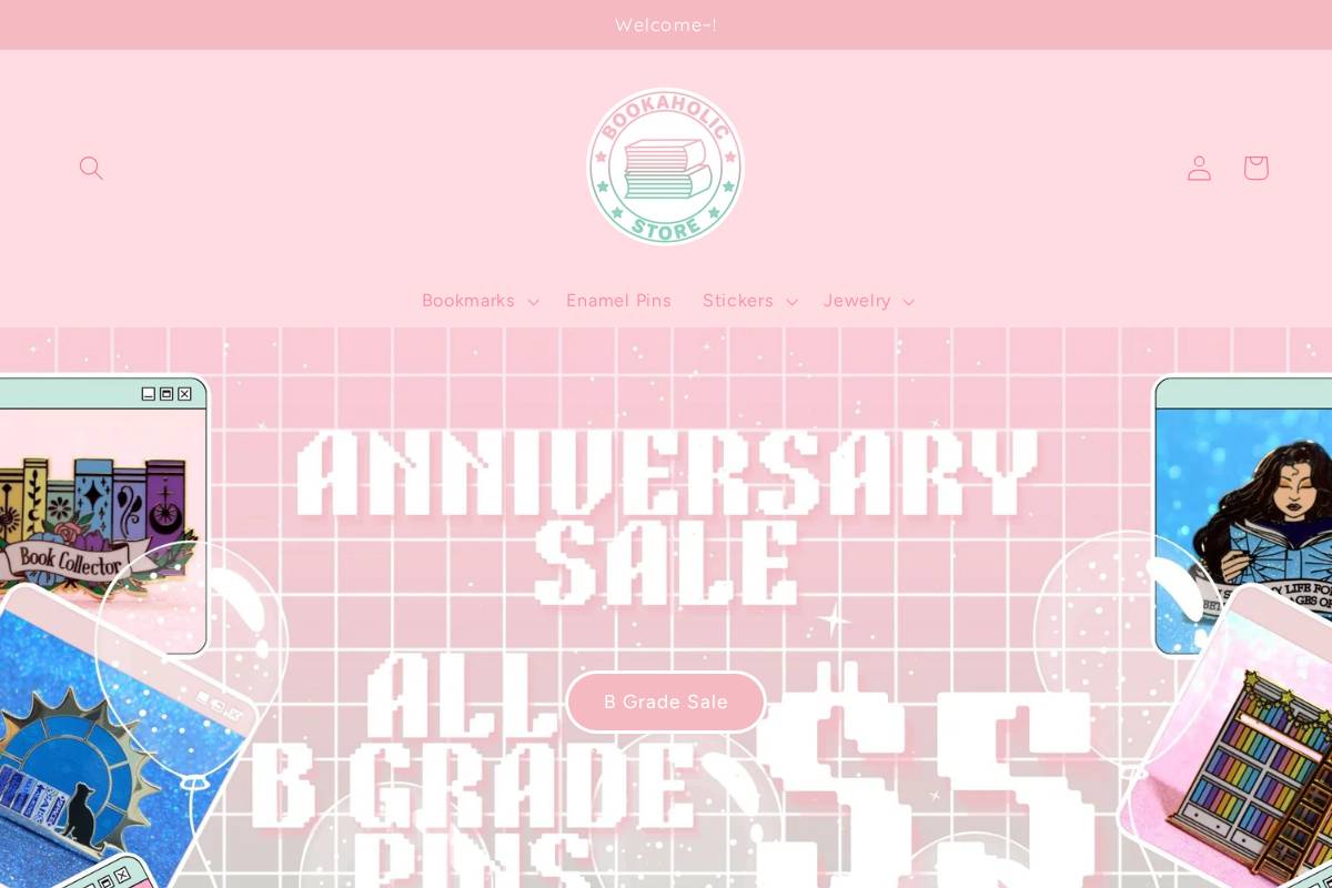 bookaholic-store.com homepage screenshot