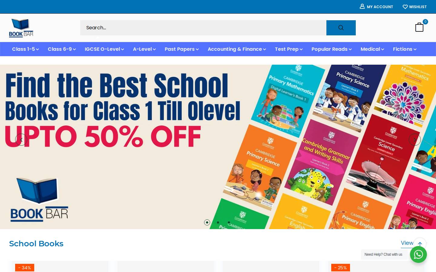 bookbaaar.com homepage screenshot