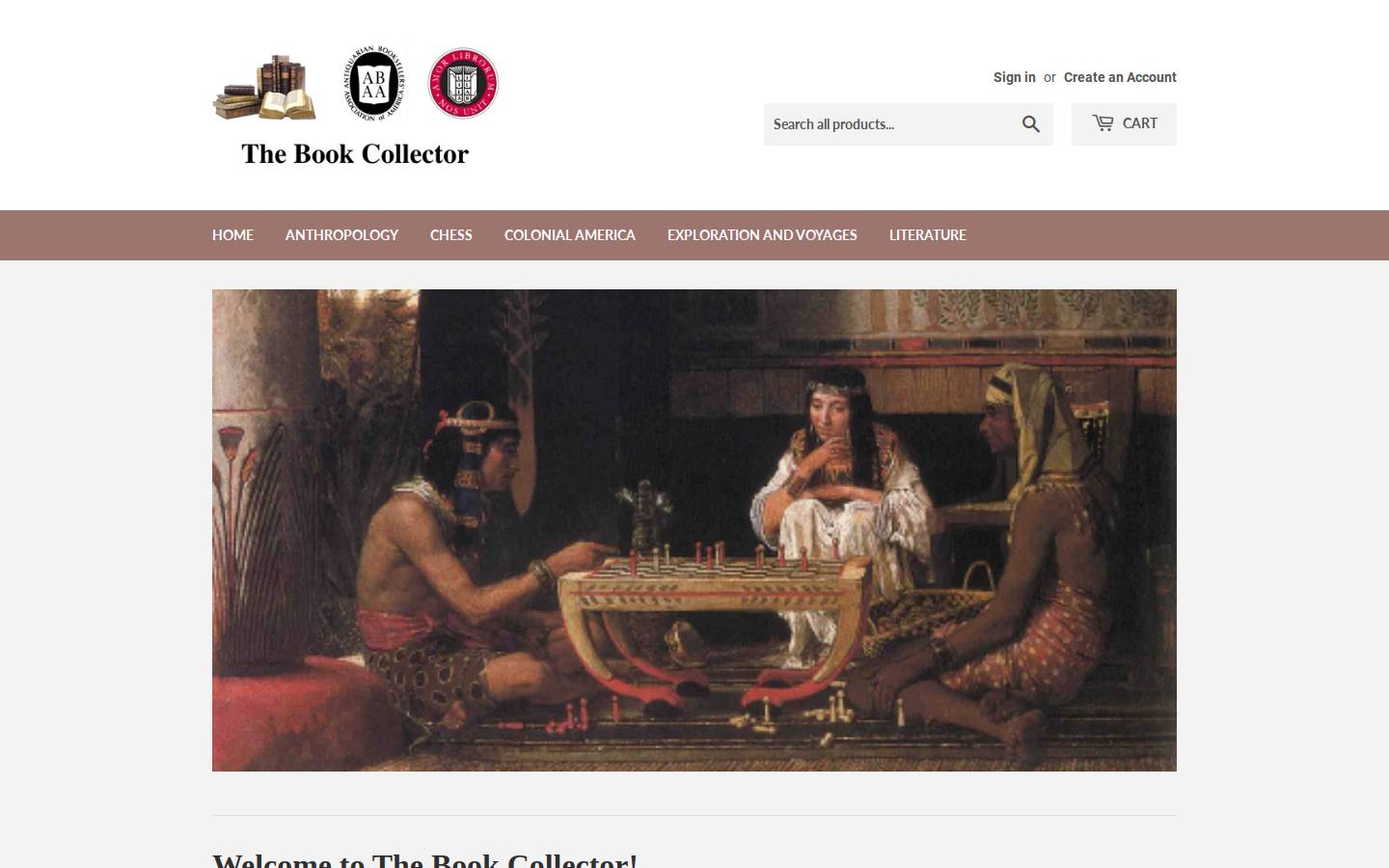 bookcollectorshop.com homepage screenshot