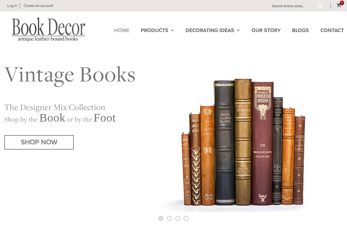 bookdecor.com homepage screenshot
