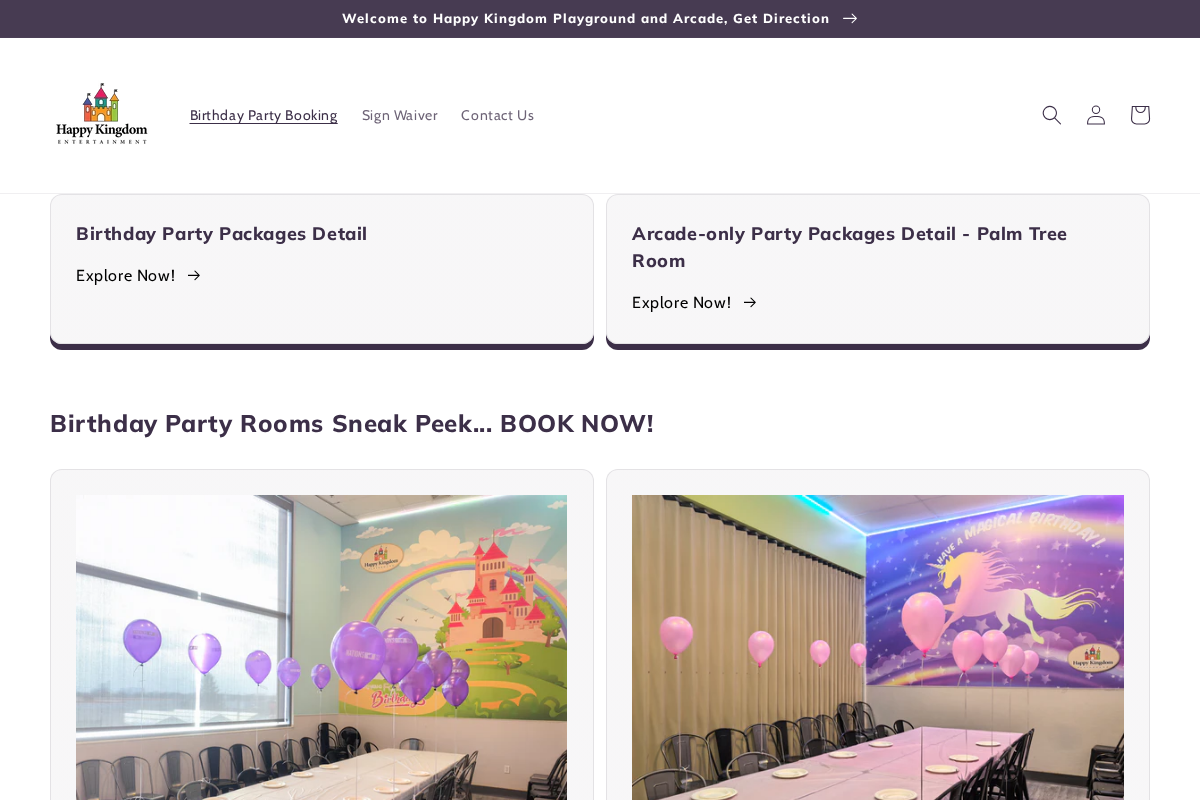 bookinghappykingdom.ca homepage screenshot